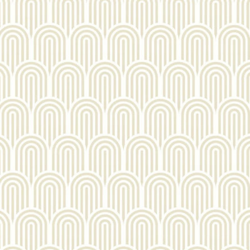 Image of Hoopla Walls Retro Arch Cream Matt Smooth 10M Wallpaper