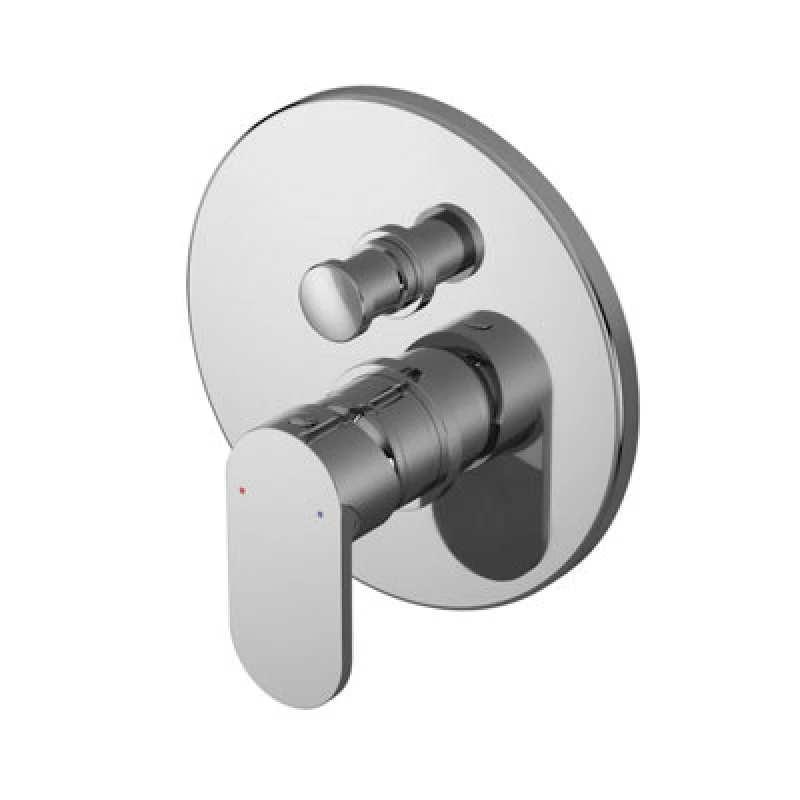 Image of Balterley Concealed Manual Shower Valve with Diverter and Lever Handle Silver