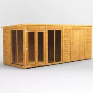 Image of 16x6 Power Pent Summerhouse Combi Building including 6ft Side Store