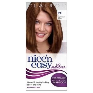 Image of Nice n Easy No Ammonia Hair Dye Light Warm Brown 92 Brunette