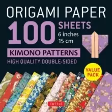 Image of Origami Paper 100 sheets Kimono Patterns 6" (15 cm) : High-Quality Double-Sided Origami Sheets Printed with 12 Different Patterns (Instructions for 6