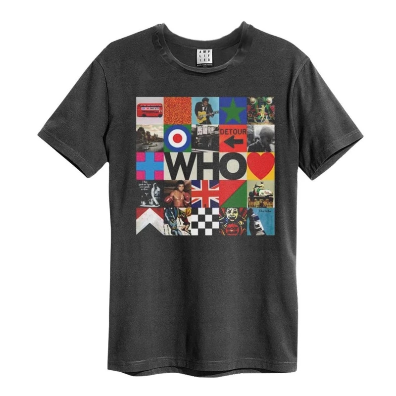 Image of Amplified Amplified Men Who The Who T-Shirt in Charcoal Size: X-Small Charcoal XS Male 5063425851065