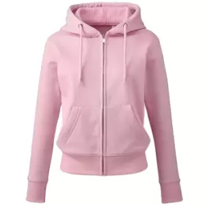 Image of Anthem Womens/Ladies Organic Full Zip Hoodie (L) (Pink)