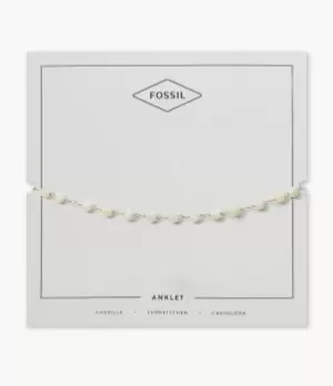 Image of Fossil Women Drew All Stacked Up White River Shell Beaded Anklet