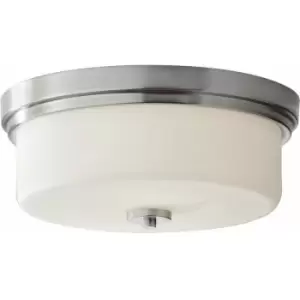 Image of Loops - 2 Bulb Flush Light Low Ceiling Polished Chrome LED E27 60W Bulb