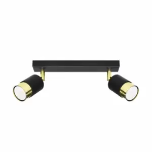 Image of Sollux Plafond Nero 2 Black/Golden