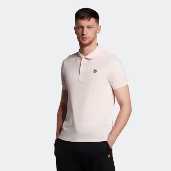 Mens Plain Polo Shirt - Light Pink - S