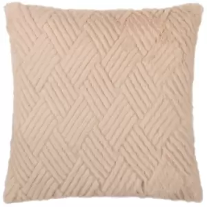 image of Sonnet Cut Faux Fur Cushion Brulee, Brulee / 45 x 45cm / Polyester Filled