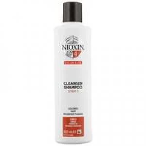 image of Nioxin 3D Care System System 4 Step 1 Color Safe Cleanser Shampoo: For Colored Hair And Progressed Thinning 300ml