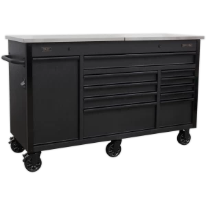 Image of Sealey Tool Roller Cabinet and Power Tool Charging Drawer Black