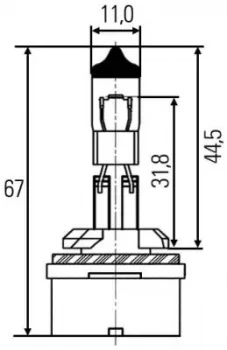 Image of Bulb Fog Light H27W/1 8GH008991-021 by Hella