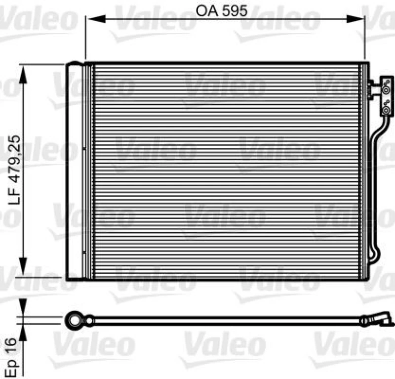 Image of Air conditioning condenser VALEO 814192