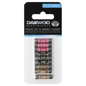 image of Daewoo Multipack of Fuses - 9 Pack