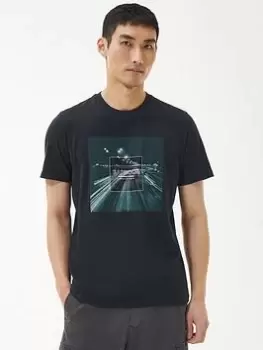 Image of Barbour International Speed Graphic T-Shirt, Black, Size 2XL, Men