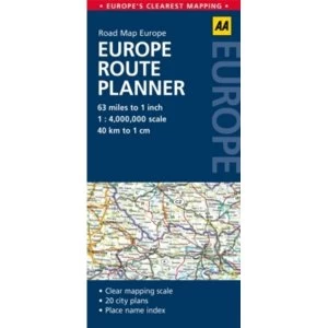 image of Europe Route Planner: AA Road Map Europe by AA Publishing (Sheet map, folded, 2014)