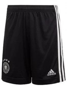 image of Boys, adidas Junior Home Germany Euro 2020 Replica Shorts - White, Size 11-12 Years