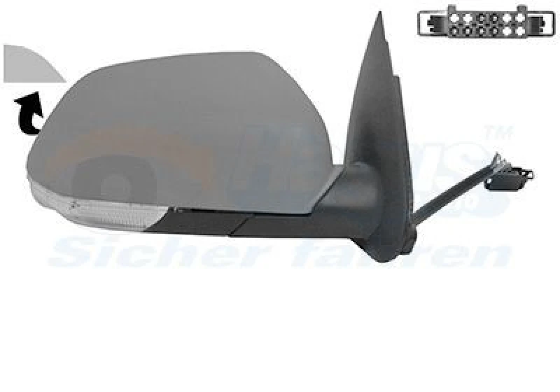 Image of VAN WEZEL Wing mirror VAN WEZEL 7622818