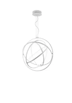 Image of Orbital Ceiling Pendant Round 80cm, 5 Ring, 130W LED 3000K, 4250lm, RF Remote Control White
