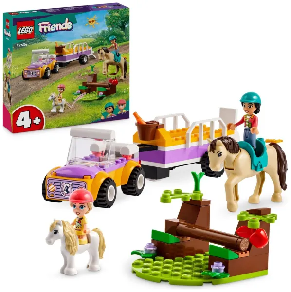 image of LEGO Friends Horse and Pony Trailer Animal Toys Set 42634