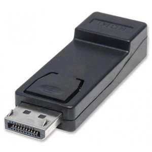Image of Manhattan DisplayPort to HDMI Adapter 1080p@60Hz Male to Female DP With Latch Passive 1920x1200@60Hz Deep Colour Black Polybag