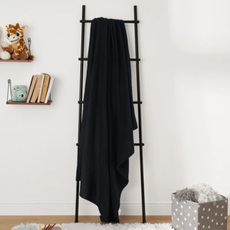 Image of OHS OHS Wholesale 10 Pack Plain Fleece Blanket Sofa Throw Joblot in Black Size: 200cm x 240cm Black 200cm x 240cm Unisex 5027434162826