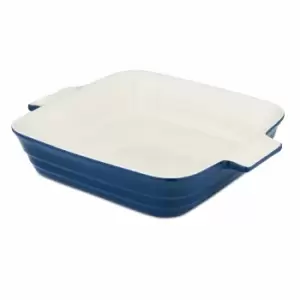 image of Barbary & Oak 26Cm Ceramic Square Oven Dish - Blue