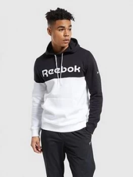 Image of Reebok Training Essentials Hoodie - Black/White , Black, Size XL, Men