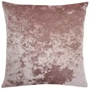 Image of Verona Crushed Velvet Cushion Blush