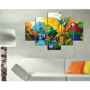 Image of ST161 Multicolor Decorative MDF Painting (5 Pieces)