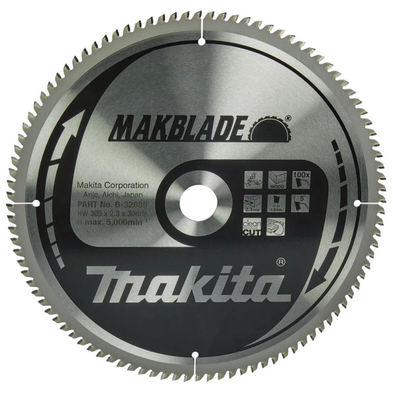 Image of Makita MAKBLADE Circular Saw Blade for Wood Cutting B-32889 Diameter: 305mm