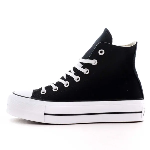 Image of Converse Chuck Taylor All Star Platform Canvas, Black/white/white Female 39+
