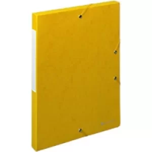 Image of Scotten Elasticated Box File A4 25mm, Yellow, Pack of 10