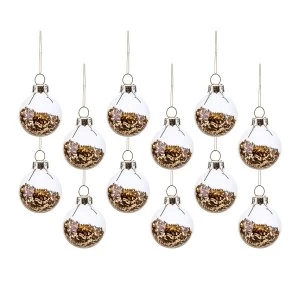 image of Sass & Belle (Set of 12) Gold Mini Baubles