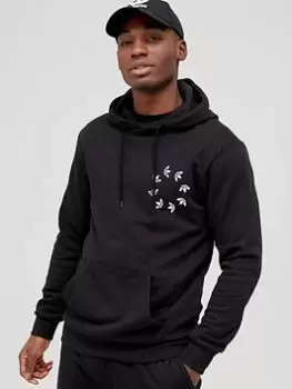 Image of adidas Originals Circular Trefoil Logo Hoodie - Black Size XS Men