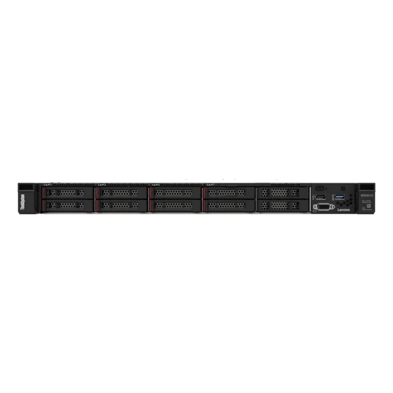 Image of ThinkSystem SR250 V3 1xIntel Xeon 6353P 8C 2.7GHz 65W 1x32GB 2Rx8 ThinkSystem RAID 545-8i PCIe Gen4 12GB Adapter 1x800W 7DCLA04XEA Black,Silver