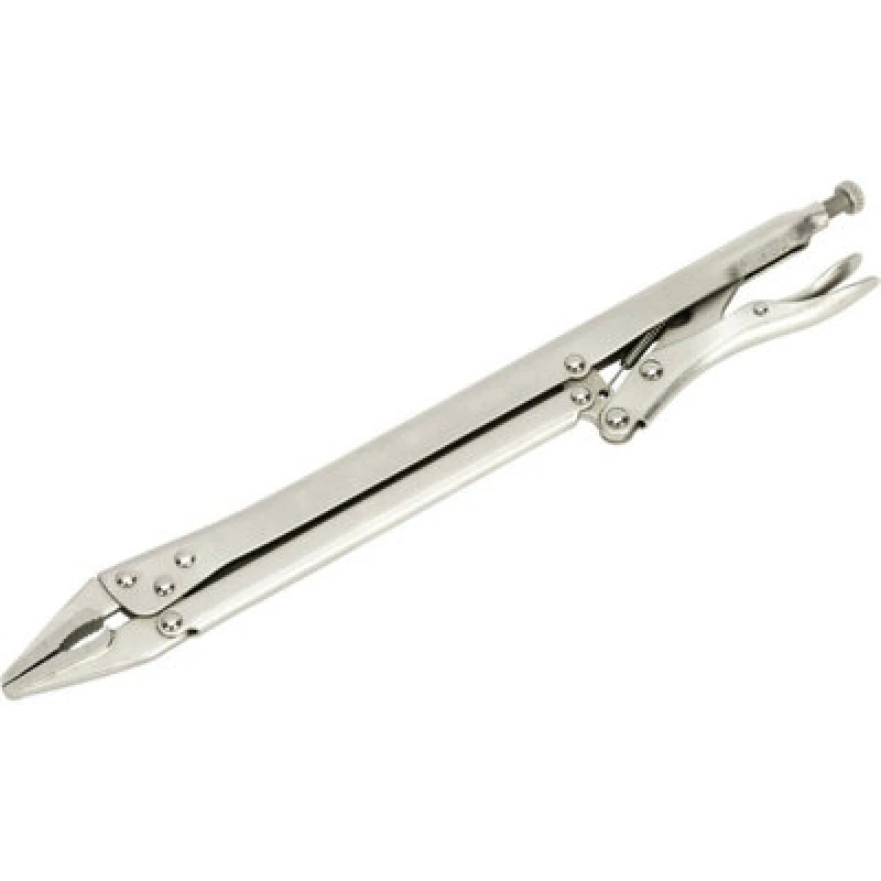 Image of Loops 375mm Extra-Long Locking Pliers - Drop Forged Steel - Deeply Serrated Jaws Metallics