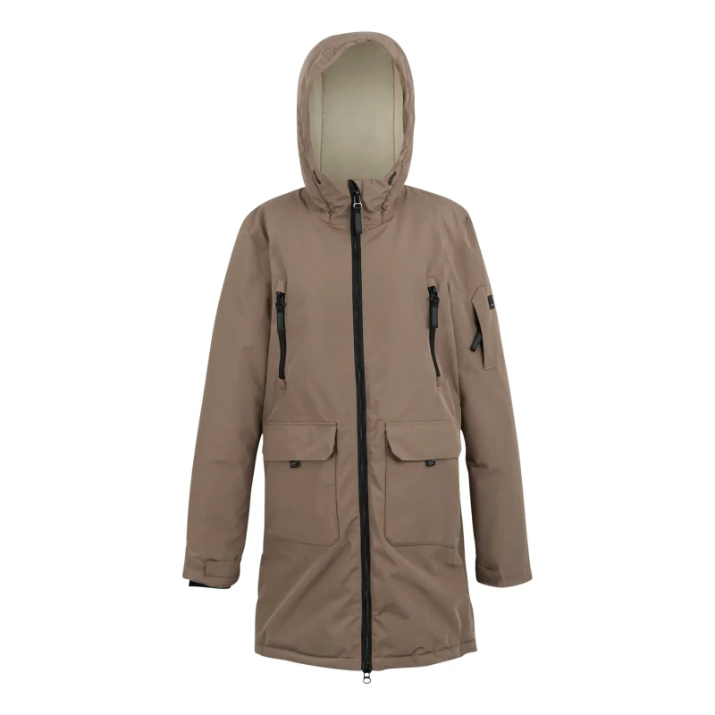 Image of Womens long waterproof jacket Regatta Gwynn Marron Female 46