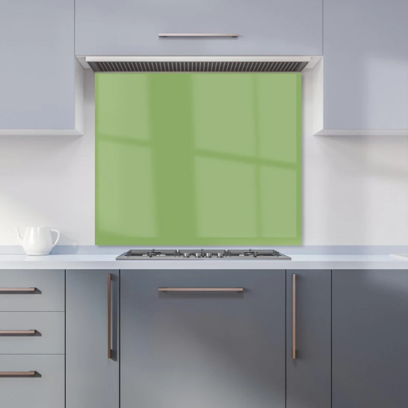 Image of Warren Reed - Designer Thyme Green Kitchen Splashback Size: 600mm x 750mm Green Unisex 600mm x 750mm