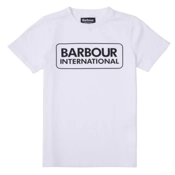 Image of Barbour International Junior Boys Logo T-Shirt - White WH11