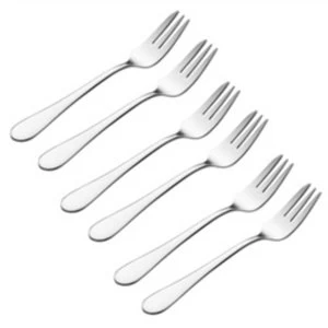 image of Viners Select 18.0 Stainless Steel Pastry Forks Set of 6 Silver 2.5 x 20 x 23.1 cm