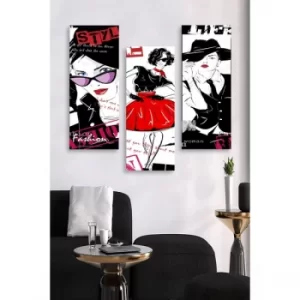Image of MDF0051 Multicolor Decorative MDF Painting (3 Pieces)