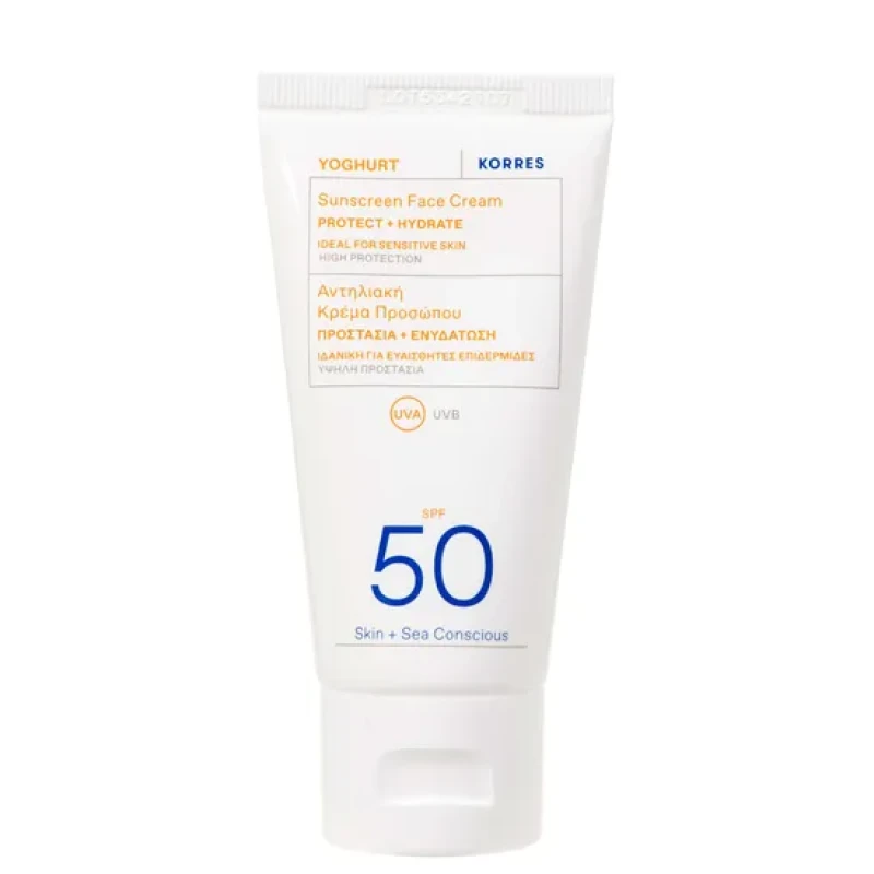 Image of Korres Korres Yoghurt Cream Sunscreen in Clear Clear One Size Unisex 5203069126413