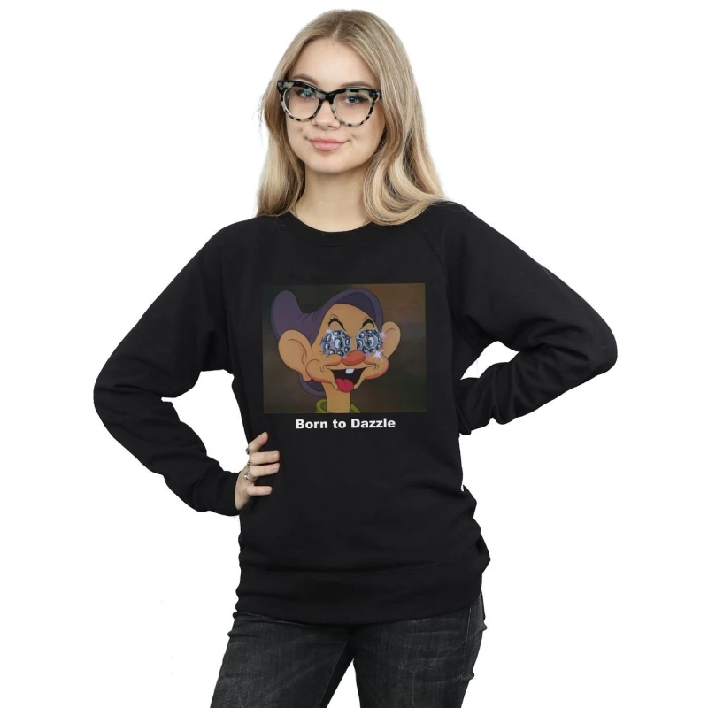 Image of Disney Dopey Born To Dazzle Sweatshirt Black female