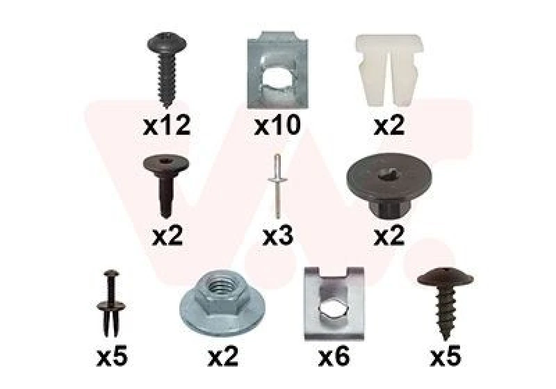 Image of VAN WEZEL Mounting Kit, bumper VAN WEZEL 1607794