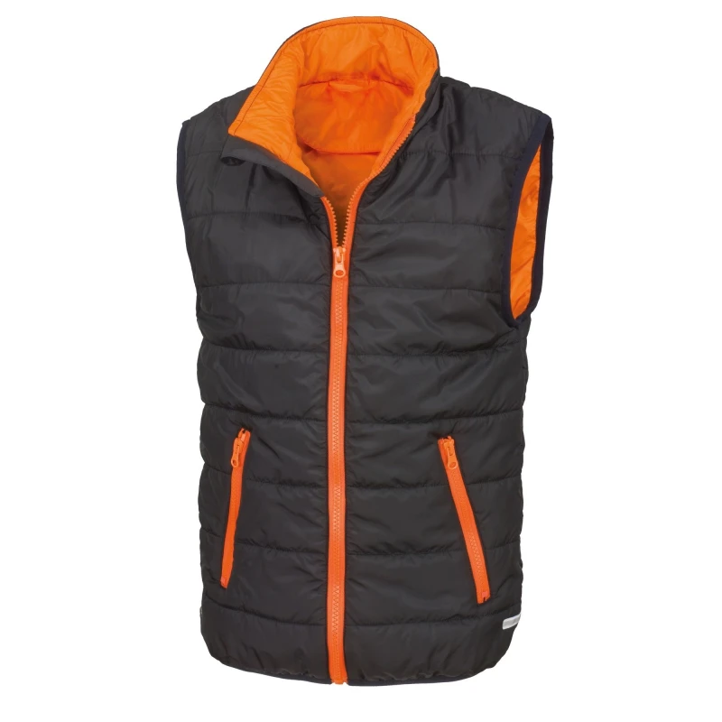 Image of Result Core Sleeveless Zip Up Bodywarmer in Black Size: XS Black Unisex XS