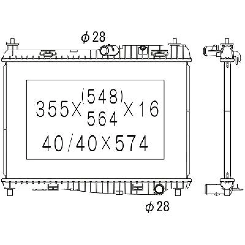 Image of Engine radiator DIEDERICHS DCM2097