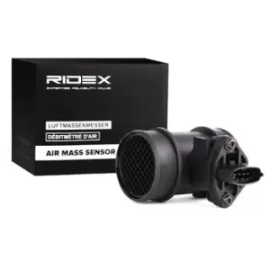 Image of RIDEX Mass air flow sensor 3926A0005 Air mass sensor,MAF sensor OPEL,ALFA ROMEO,SAAB,Corsa C Schragheck (X01),Meriva A (X03),Astra H Caravan (A04)