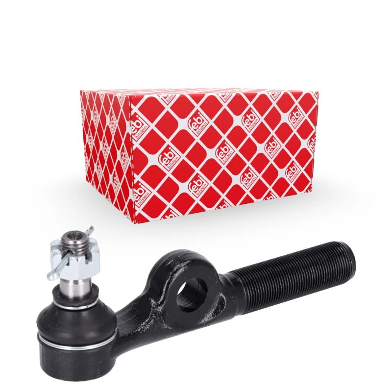 Image of FEBI BILSTEIN 43177 Track rod end Front Axle Right, with crown nut and split pin Tie Rod End (914)
