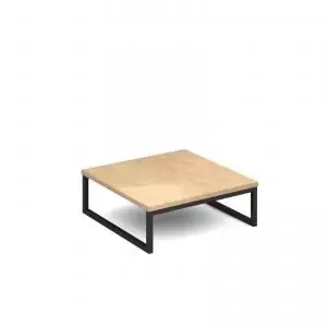 Image of Nera square coffee table 700mm x 700mm with Black frame - kendal oak