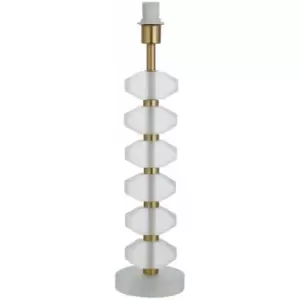 Image of Loops - Frosted Crystal Glass Table Lamp Base - Gold Plated Metalwork - Bedside Light